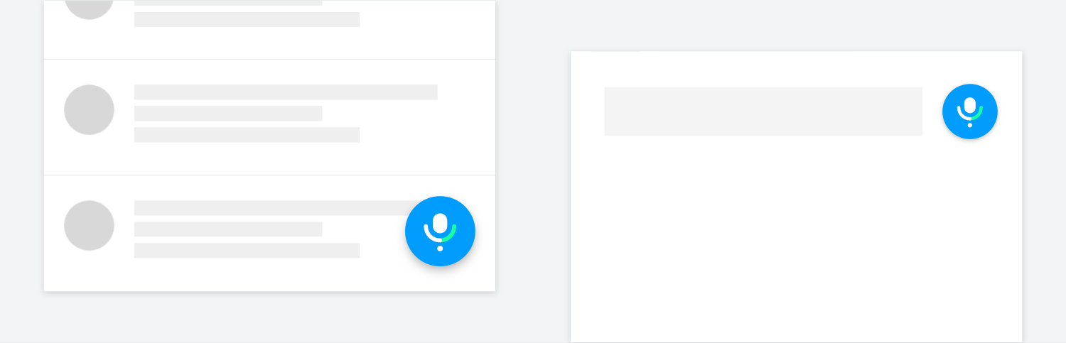 (1) FAB / (2) Button